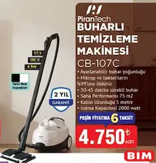 PİRANTECH BUHARLI TEMİZLEME MAKİNESİ fiyat ve kampanya bilgisi